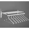 Glaro 501-SA-66 Wall Mounted Modular Aluminum Coat Rack with Shelf and Hanger Bar - Satin Aluminum  - 66" Wide