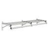 Glaro 501-SA-66 Wall Mounted Modular Aluminum Coat Rack with Shelf and Hanger Bar - Satin Aluminum  - 66" Wide