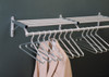 Glaro 501-SA-90 Wall Mounted Modular Aluminum Coat Rack with Shelf and Hanger Bar - Satin Aluminum  - 90" Wide