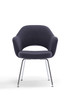 Woodstock Melanie Arm Side Chair - Charcoal Fabric