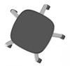 Cramer Citrus Desk Height Backless Lab Stool CTRDU Polyurethane Integral Skin with Options