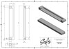 Salo 1025-96-MB - Visturo Designs Pure Forms - 96mm Center-to-Center Pull in Matte Black Specification Sheet