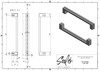 Salo 1136-160-PC - Visturo Designs Impressions - 160mm Center-to-Center Pull in Polished Chrome Specification Sheet