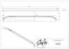 Salo 1137-320-SB - Visturo Designs Pure Forms - 320mm Center-to-Center Pull in Satin Brass Specification Sheet