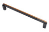 Salo 1180-160-BLB - Visturo Designs Spectrum - 160mm Center-to-Center Pull, Black with Brass Highlight