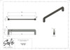 Salo 1180-160-BLB - Visturo Designs Spectrum - 160mm Center-to-Center Pull, Black with Brass Highlight Specification Sheet