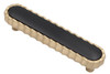 Salo 123-SB-MB - Flowerday Design Fluted - Satin Brass/Black 4" Center-to-Center Pull