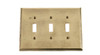 Salo 7083-NB - Verona Bronze Bronze Switchplates - Natural Bronze Triple Toggle, 6 7/8" x 5 1/16" x 5/16"