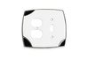 Salo 8087-Wbl - Verona Bronze Techno Aluminum - White with Black Single Toggle/Duplex Receptacle