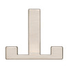 Steel Modern Double Prong Coat Hook 232-522 - Stainless Steel Effect
