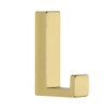 Steel Single Prong L-Shape Coat Hook 232-605 - Bright Brass Finish