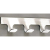 Glaro 8000C-SA-90 Wall Mounted Modular Aluminum Coat Rack with Single Shelf, Coat Hook Strip, and Hanger Bar - Satin Aluminum - 90" Wide