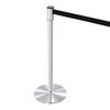 Glaro 132 Crowd Control Extenda-Barrier Post with Flat Base and 7' Black Strap - Multiple Finishes Glaro 132 Crowd Control Extenda-Barrier Post with Flat Base and 7' Black Strap - Multiple Finishes