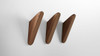Davis CUT 13 WALNUT Wood Coat Hook (Set of 3) -Multiple Finish Options