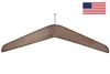 SunHouse 151-300-BW Wooden Coat Hanger - Ball Top Hook - Walnut