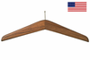 SunHouse 151-300-BM Wooden Coat Hanger - Ball Top Hook - Medium Oak