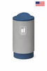 Magnuson CIRKEL-03 Top Loading 19 Gallon Steel Waste Receptacle - Swing Lid Opening and Multiple Finish