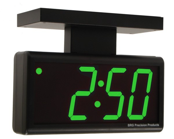 Double-Sided Ceiling or Wall-Mounted Digital Clock with Green