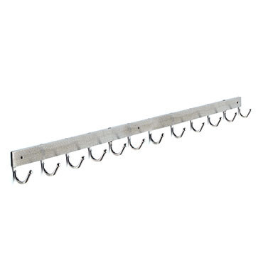 Heavy Duty Steel Wall-Mounted 12 Coat Hooks Long Rail 152-401