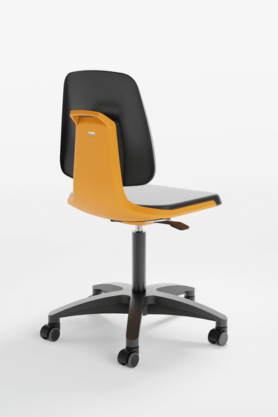 Cramer Citrus Desk Height Lab Chair CTDL4 Synthetic Leather with Options -  Orange Shell