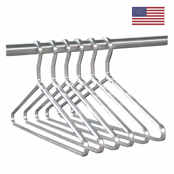 Glaro 1600SA Heavy Duty Coat Hanger - Open Loop - Satin Aluminum