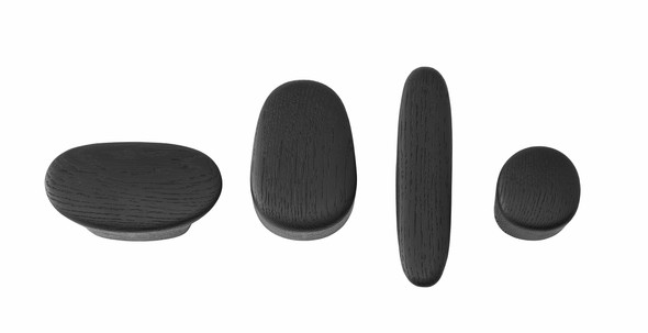 Davis ENKI 10 PAINTED Wood Coat Hooks - Set of 4 Organic Shapes - 15 Paint Options