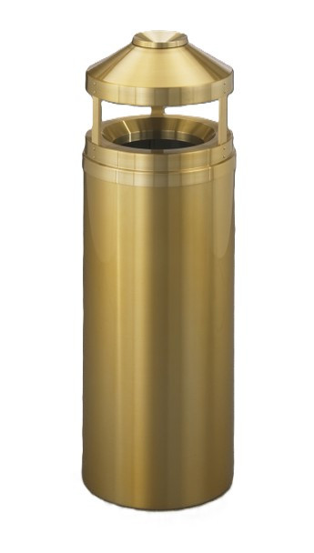 Glaro H2002BE Atlantis Canopy Top Ash and Trash Receptacle, 20 x 42, 33 Gallon - Satin Brass