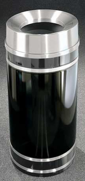 Glaro Monte Carlo F1556 Satin Aluminum Funnel Top Trash Can, 15 x 33, 16 Gallon - Free Shipping Glaro Monte Carlo F1556 Satin Aluminum Funnel Top Trash Can, 15 x 33, 16 Gallon - Free Shipping
