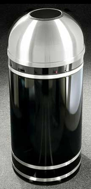 Glaro Monte Carlo T1556  Satin Aluminum Open Dome Top Trash Can, 15 x 36, 16 Gallon - Free Shipping Glaro Monte Carlo T1556  Satin Aluminum Open Dome Top Trash Can, 15 x 36, 16 Gallon - Free Shipping