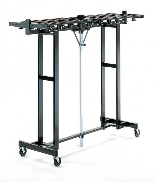 Magnuson Mobile Folding Mega Rak MR-611K - Rolling Coat Rack with Hooks - 72" Wide / 120 Coat Capacity