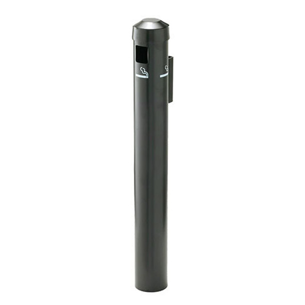 Glaro 2402BK Value-Max 24" Wall Mounted Smoker's Post - Satin Black