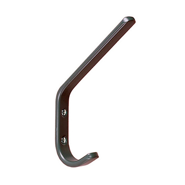 Magnuson K-21N Aluminum Double Prong Coat Hook - Black Powder Coat Finish
