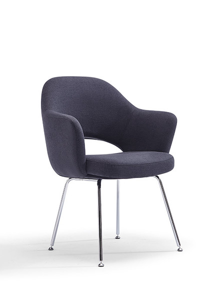 Woodstock Melanie Arm Side Chair - Charcoal Fabric