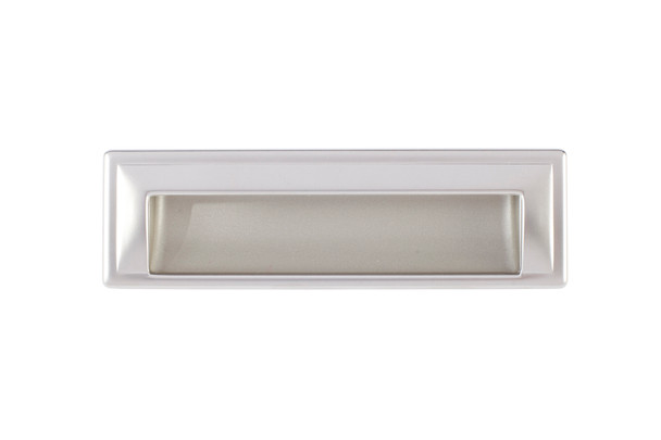 Salo 1005-128-SN - Visturo Designs Pure Forms - 128mm Center-to-Center Recessed Pull in Satin Nickel