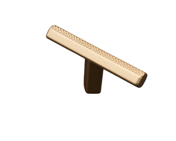 Salo 1206-SB - Visturo Designs Single Knurl - Satin Brass T-Knob