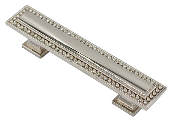 Salo 191-PN - Flowerday Design Perlina - 4" Center-to-Center Pull in Polished Nickel