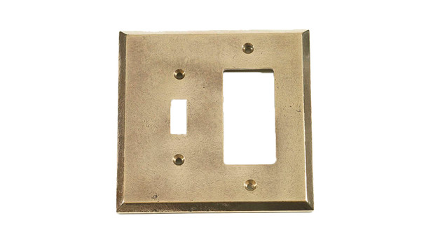 Salo 7088-NB - Verona Bronze Bronze Switchplates - Narural Bronze Single Toggle/Single Rocker, 5 1/16" x 5 1/16" x 5/16"