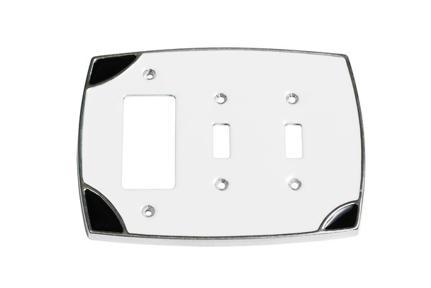 Salo 8090-Wbl - Verona Bronze Techno Aluminum - White with Black Double Toggle/Single Rocker