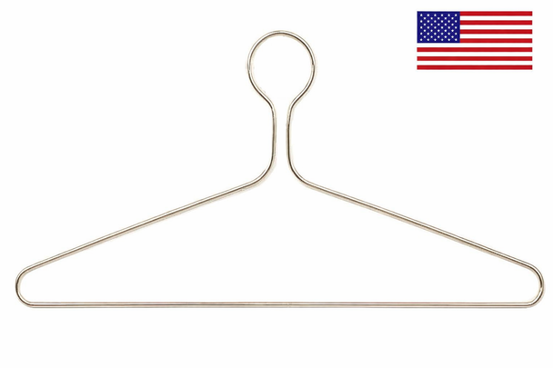 Magnuson MG-17CL-50 Steel Painted Closed Hook Anti-Theft Hanger, Pack of 50 - Silver Finish