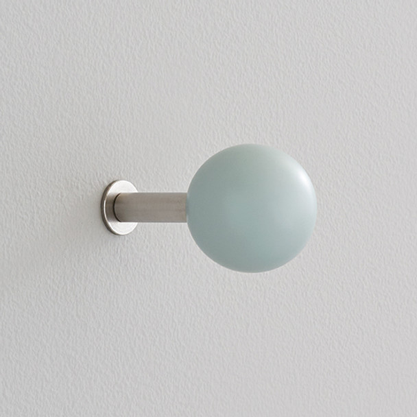 Davis DOTS 10 Painted Wood and Steel Coat Knob (Set of 5) - Fog