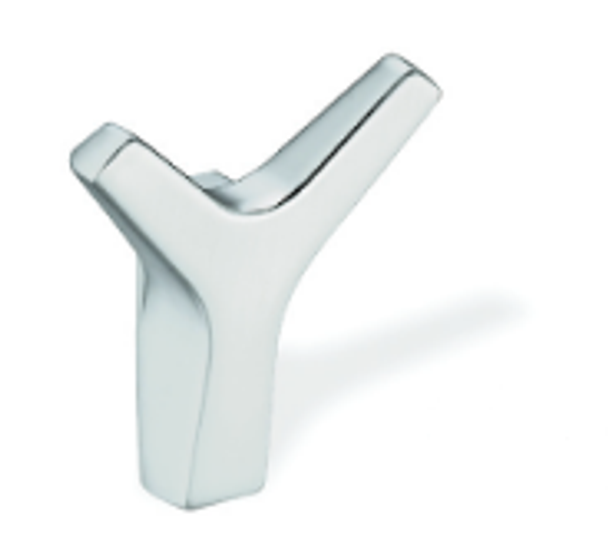 Schwinn 59397 Zinc Alloy Double Prong Y-Shape Coat Hook - Polished Chrome
