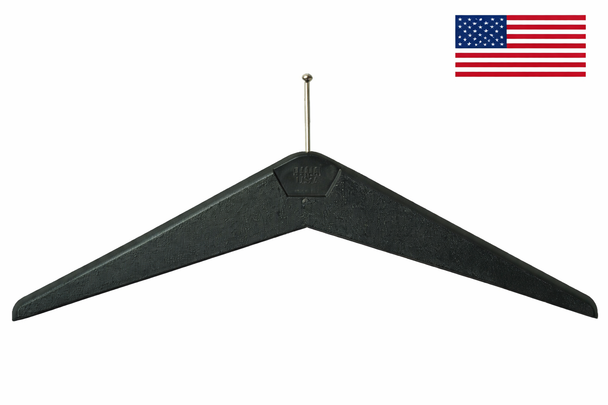 SunHouse 151-00B Black Polymer Coat Hanger - Ball Top Hook