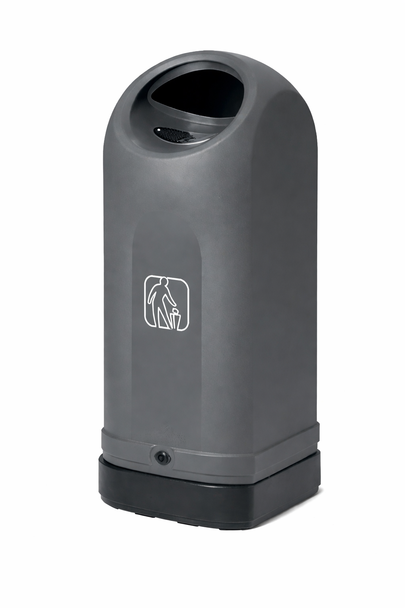 Magnuson BAL-10 Balloon Outdoor Waste Front Opening 18.5 Gallon Receptacle - Multiple Finish Options