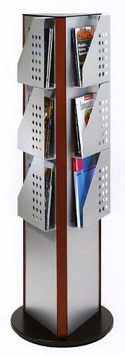 Rotating Wire Paperback Rack Peter Pepper 5670 Freestanding 3 Sided Rotating Magazine and Literature ...