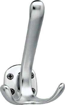 Peter Pepper 2081 Aluminum Triple Prong Coat Hook - Polished