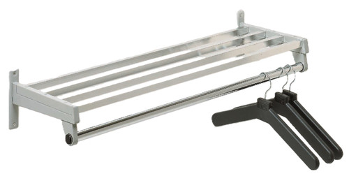 Magnuson DS-4HA Powder Coat Steel Coat Rack with Aluminum Shelf Slats ...