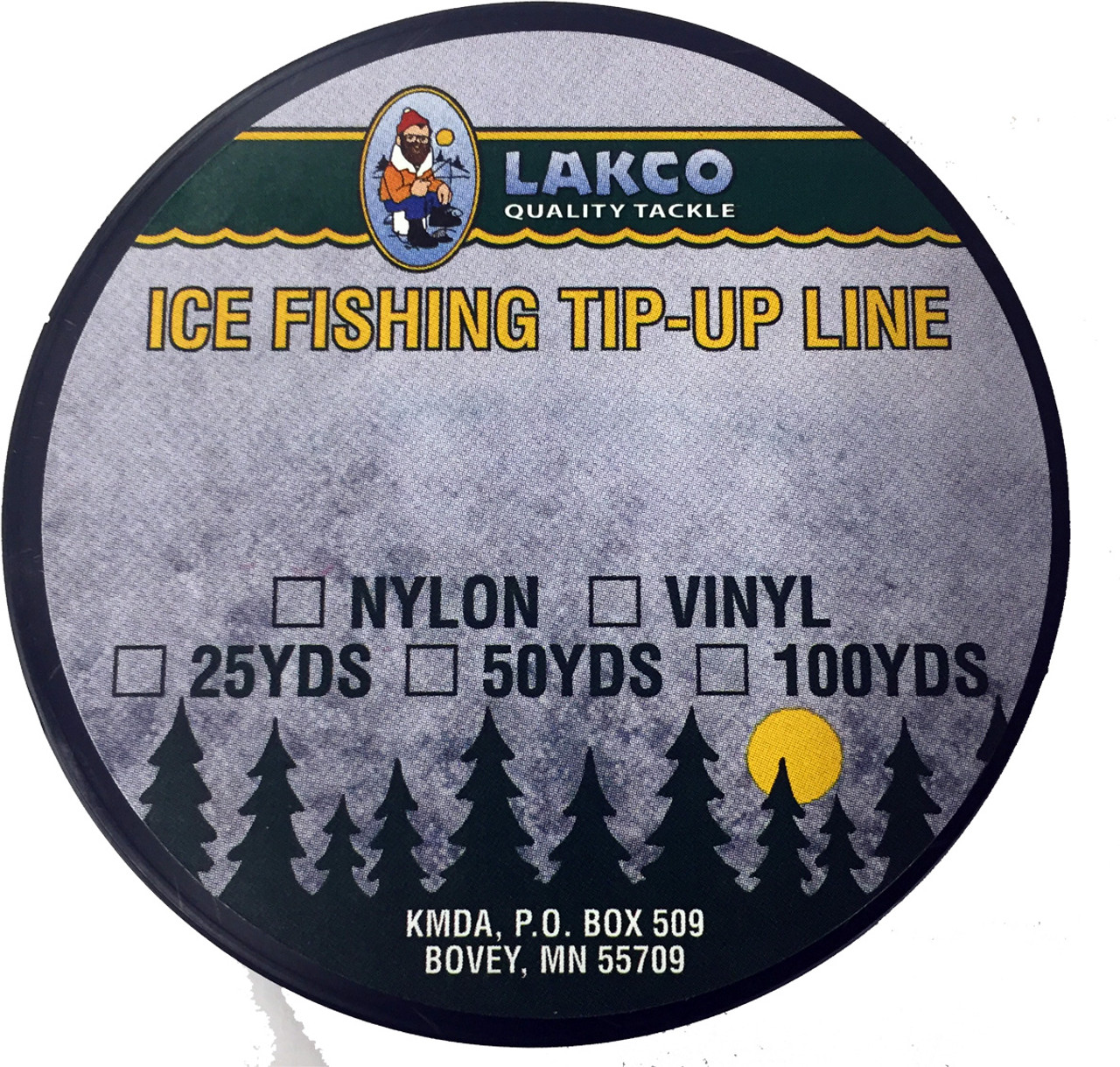 nylon tip up line 25 yard spool