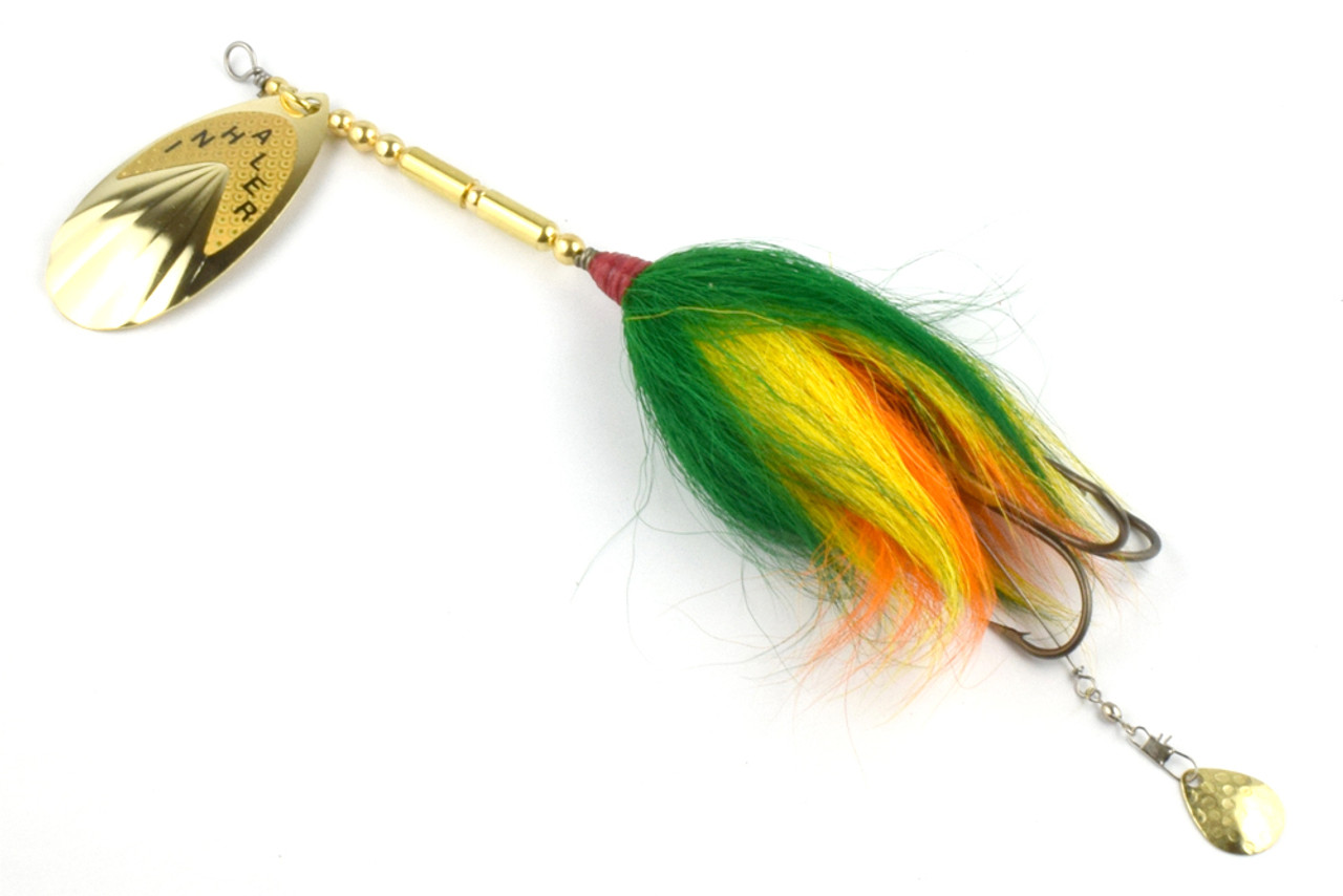  Delong Lures - The Berserker, Bucktail Fishing Lures -  Bucktail Jig with Inline Spinner, Musky & Pike Baits Spinnerbaits, Tackle  for Freshwater and Saltwater Fishing, Made in USA - (Black) 