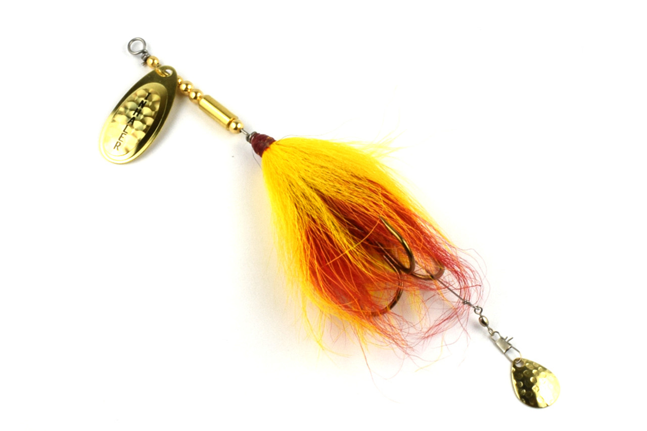 Pro French Bucktail Brass/Yellow-Red 1 1/4 oz.