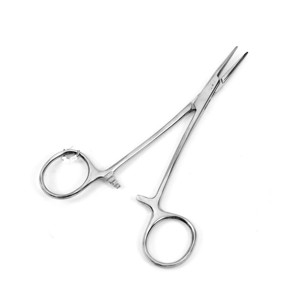 Forcep stainless 5" w/Spool Lanyard
